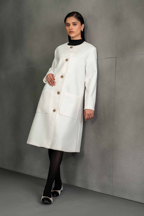 White Long Coat - 435410412
