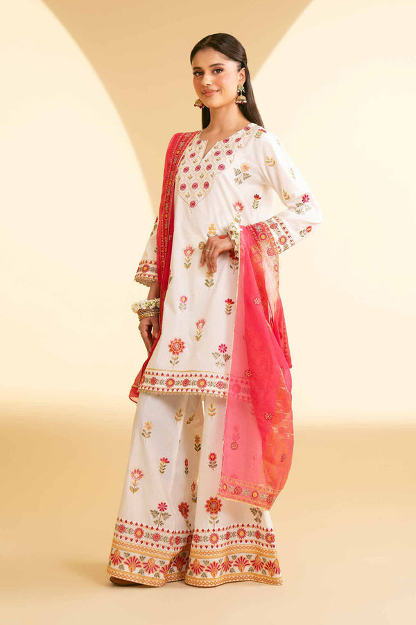 3 Piece - Unstitched - Embroidered Suit - 42219885