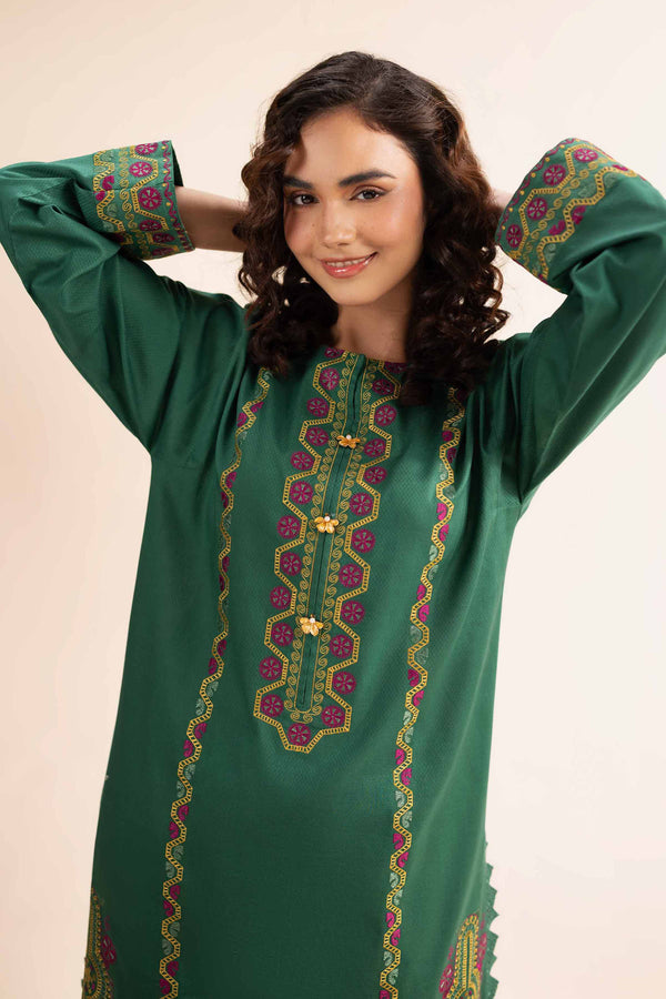 2 Piece - Unstitched - Dyed Embroidered Suit - 42501002