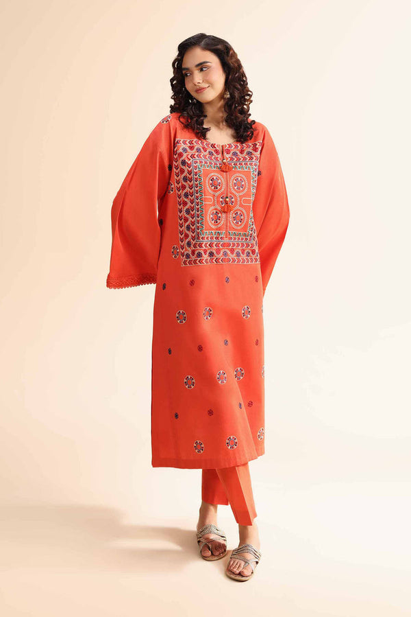 2 Piece - Unstitched - Dyed Embroidered Suit - 42501003