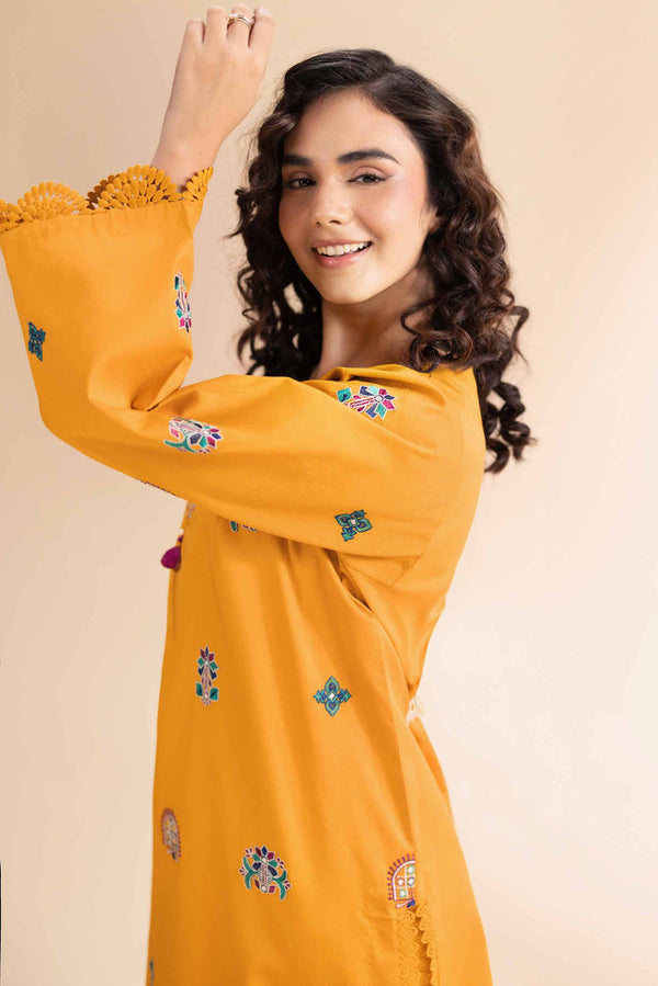 2 Piece - Unstitched - Dyed Embroidered Suit - 42501004