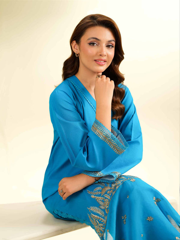 2 Piece - Unstitched - Dyed Embroidered Suit - 42501006