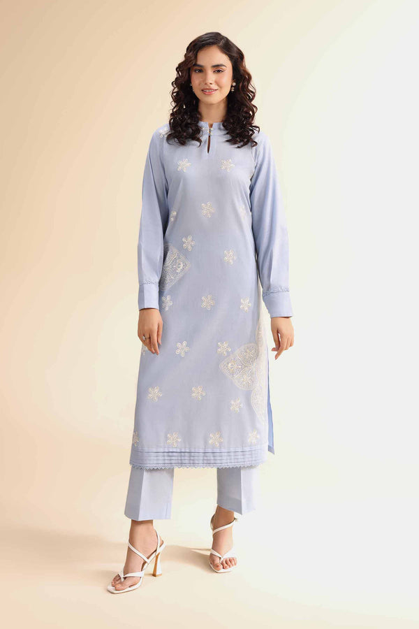 2 Piece - Unstitched - Dyed Embroidered Suit - 42501009