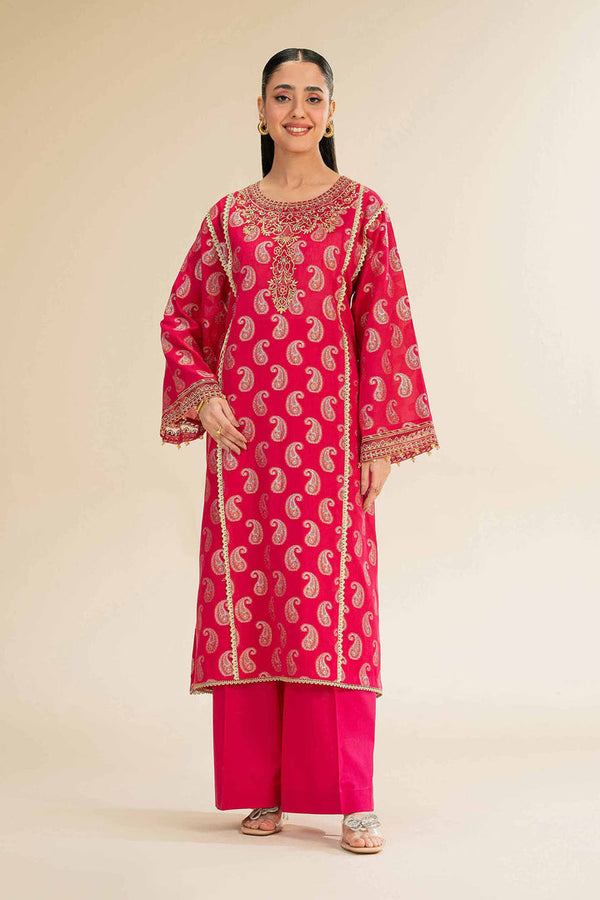 2 Piece - Unstitched - Jacquard Embroidered Suit - 42501021