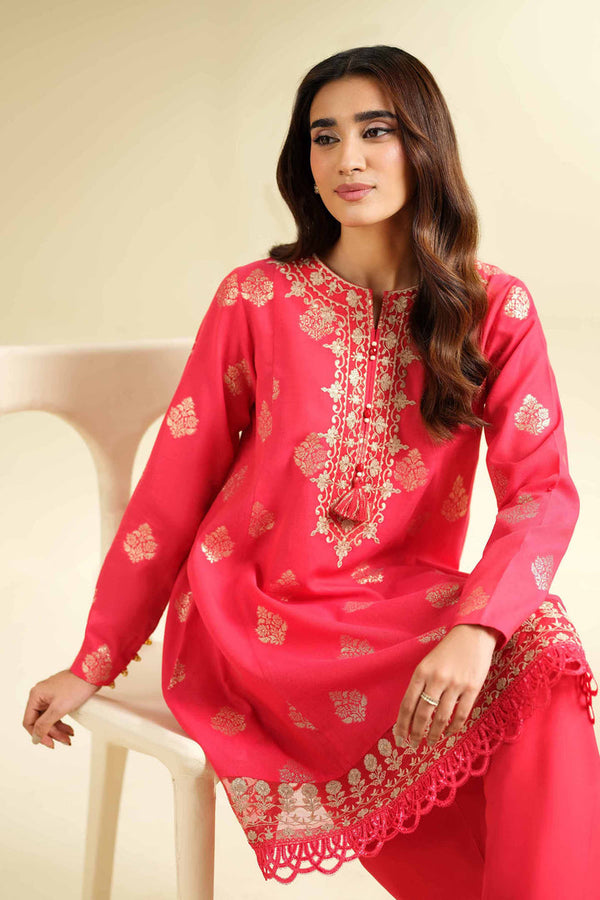 2 Piece - Unstitched - Jacquard Embroidered Suit - 42501025