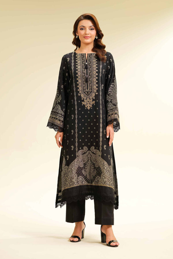 2 Piece - Unstitched - Jacquard Embroidered Suit - 42501026