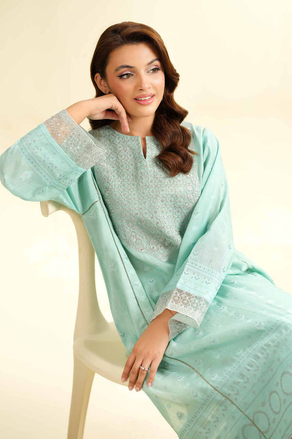 2 Piece - Unstitched - Jacquard Embroidered Suit - 42501027