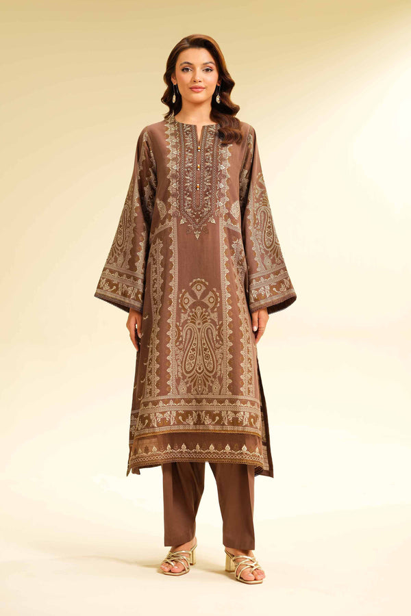 2 Piece - Unstitched - Jacquard Embroidered Suit - 42501030