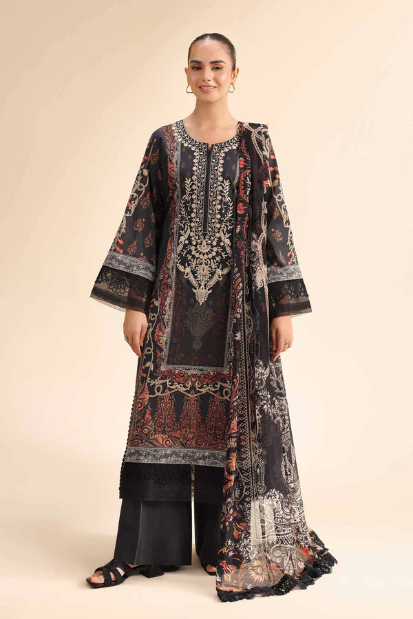 3 Piece - Unstitched - Digital Printed Embroidered Suit - 42501054