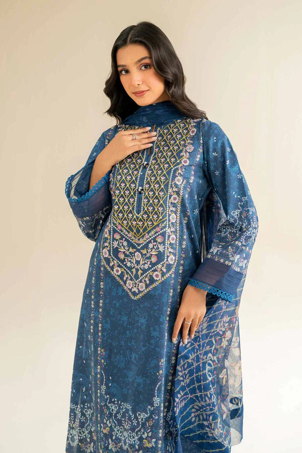 3 Piece - Unstitched - Digital Printed Embroidered Suit - 42501056