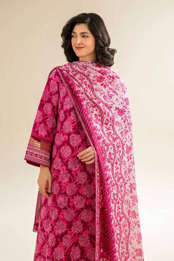 3 Piece - Unstitched - Printed Suit - 42501070