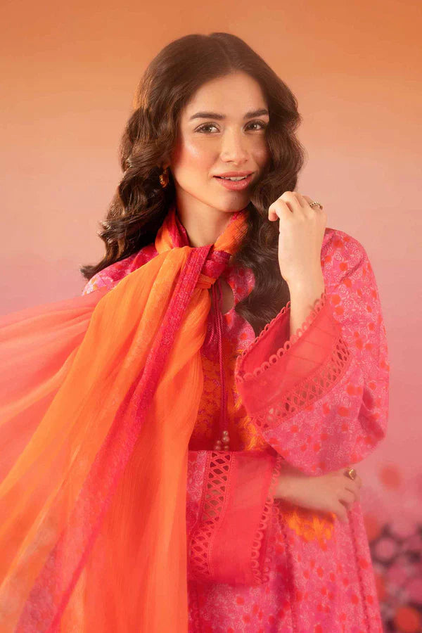 3 Piece - Unstitched - Printed Embroidered Suit - 42501085