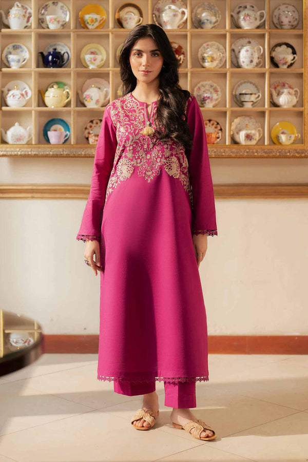 2 Piece - Unstitched - Dyed Embroidered Suit - 42501139