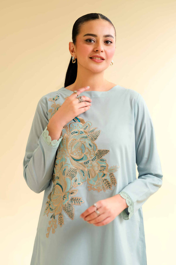 2 Piece - Unstitched - Dyed Embroidered Suit - 42501142