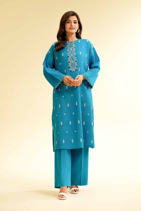 2 Piece - Unstitched - Dyed Embroidered Suit - 42501144