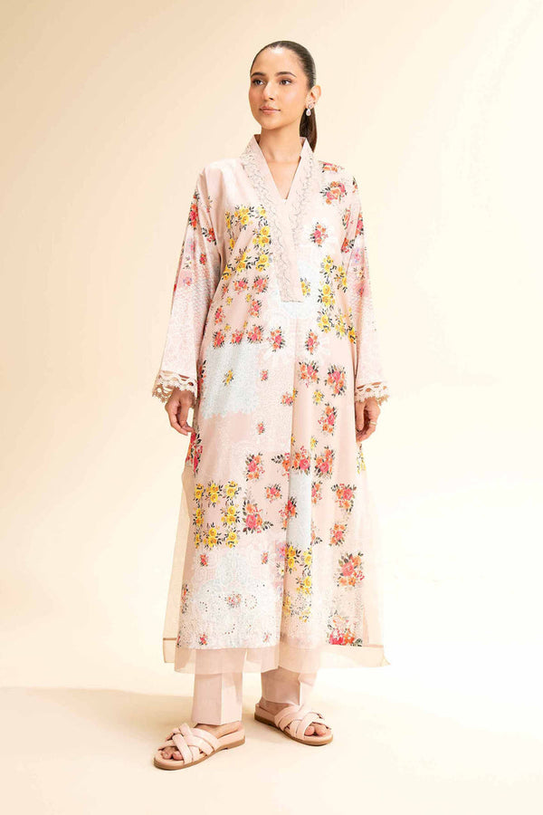 2 Piece - Unstitched - Digital Printed Embroidered Suit - 42501154