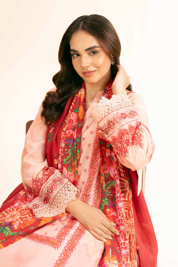 3 Piece - Unstitched - Digital Printed Embroidered Suit - 42501185