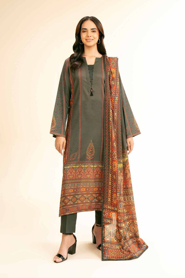 3 Piece - Unstitched - Digital Printed Suit - 42501190