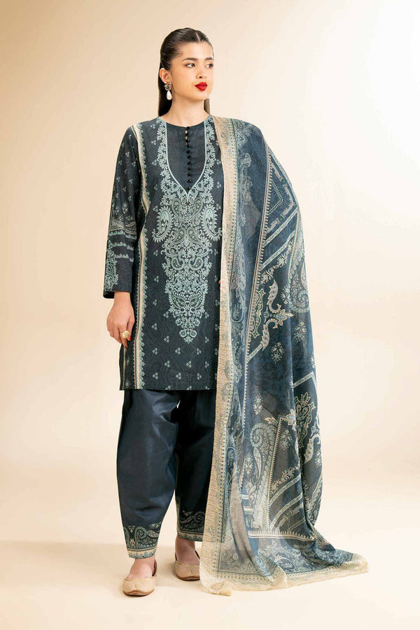 3 Piece - Unstitched - Digital Printed Suit - 42501196