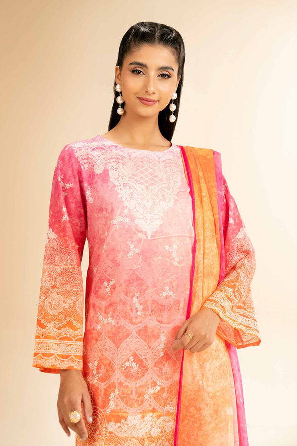 3 Piece - Unstitched - Digital Printed Suit - 42501200