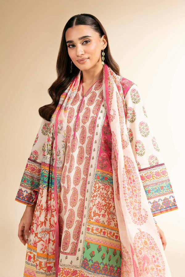 3 Piece - Unstitched - Digital Printed Suit - 42501206