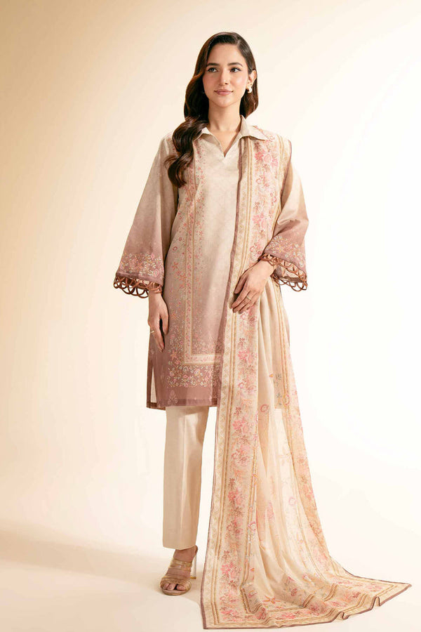 3 Piece - Unstitched - Digital Printed Suit - 42501215