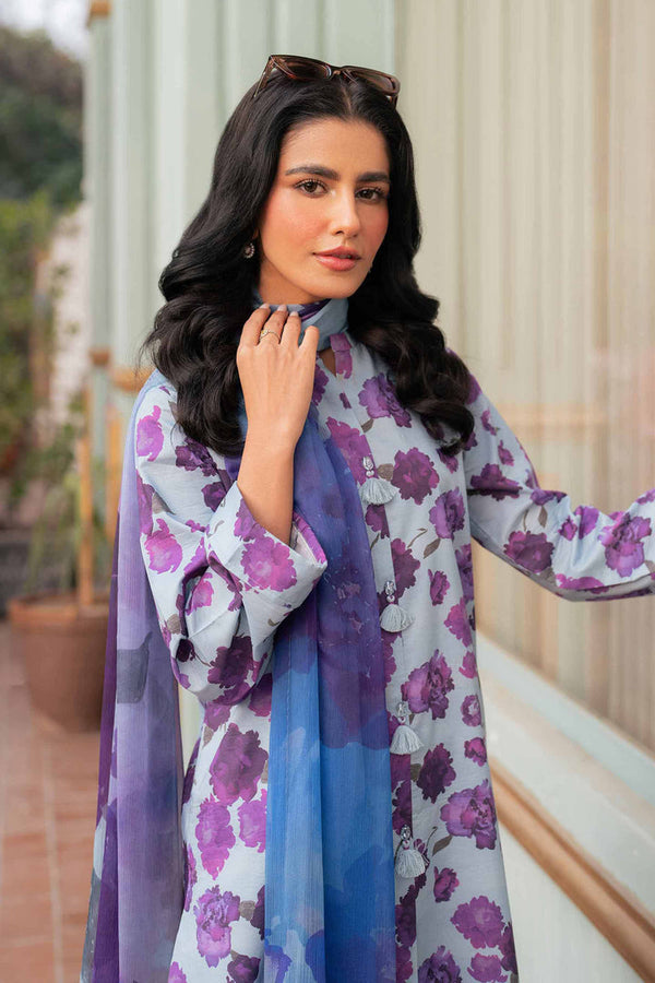 3 Piece - Unstitched - Printed Embroidered Suit - 42501217