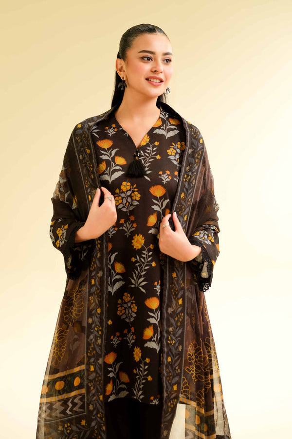 3 Piece - Unstitched Printed Suit - 42501227