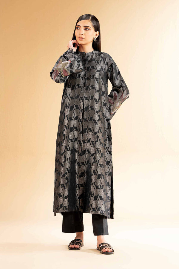 2 Piece - Unstitched - Jacquard Embroidered Suit - 42501293