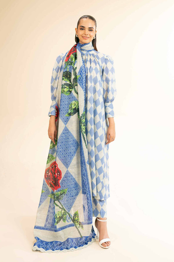 3 Piece - Unstitched - Printed Suit - 42501321