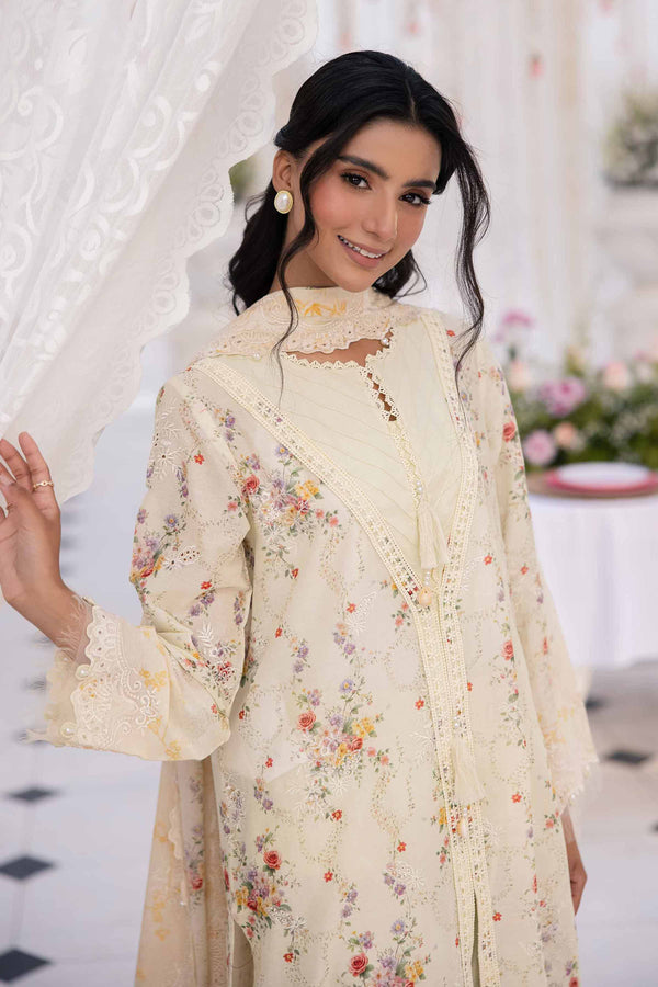 3 Piece - Unstitched - Digital Printed Embroidered Suit - 42501343
