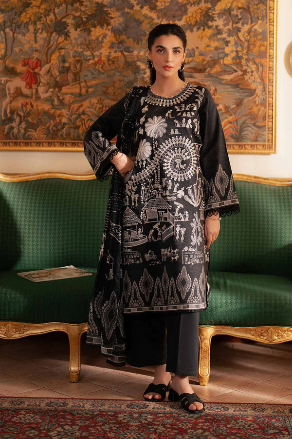 3 Piece - Unstitched - Digital Printed Embroidered Suit - 42501435