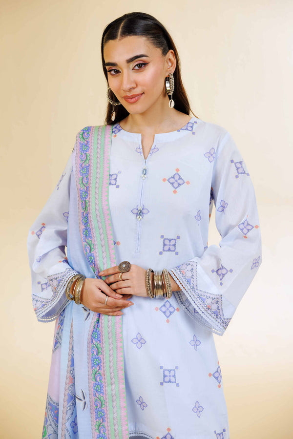 3 Piece - Unstitched - Printed Suit - 42501457