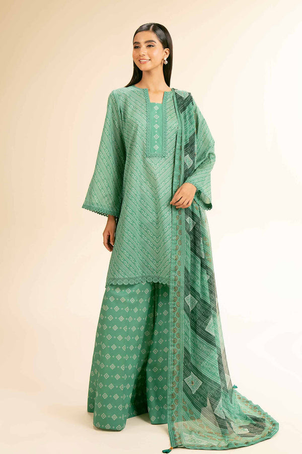 3 Piece - Unstitched - Printed Suit - 42501487