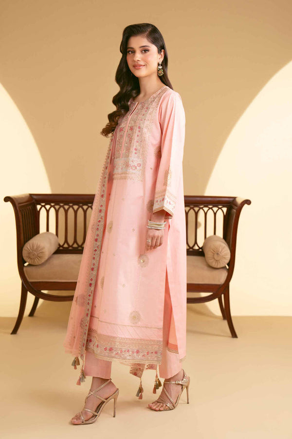 3 Piece - Unstitched - Embroidered Suit - 42519121
