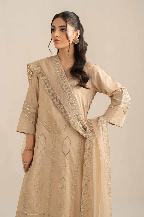 3 Piece - Unstitched - Embroidered Suit - 42519122