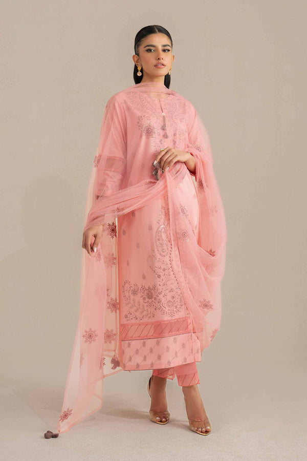 3 Piece - Unstitched - Embroidered Suit - 42519123
