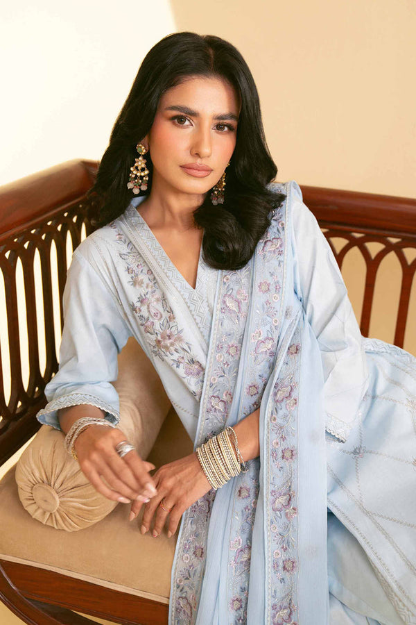 3 Piece - Unstitched - Embroidered Suit - 42519197