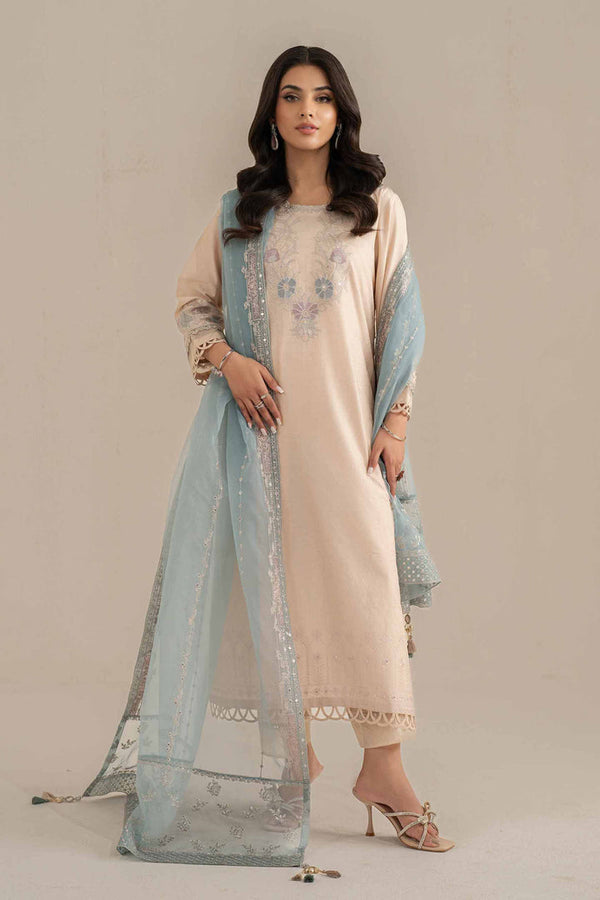 3 Piece - Unstitched - Embroidered Suit - 42519372