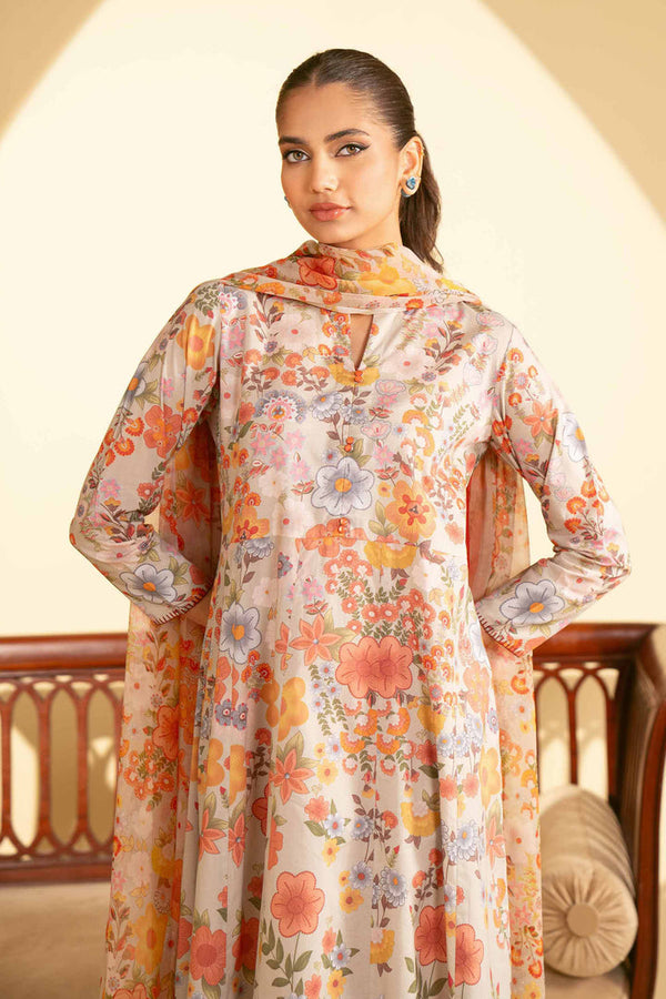 2 Piece - Stitched - Printed Suit - KFE25-31
