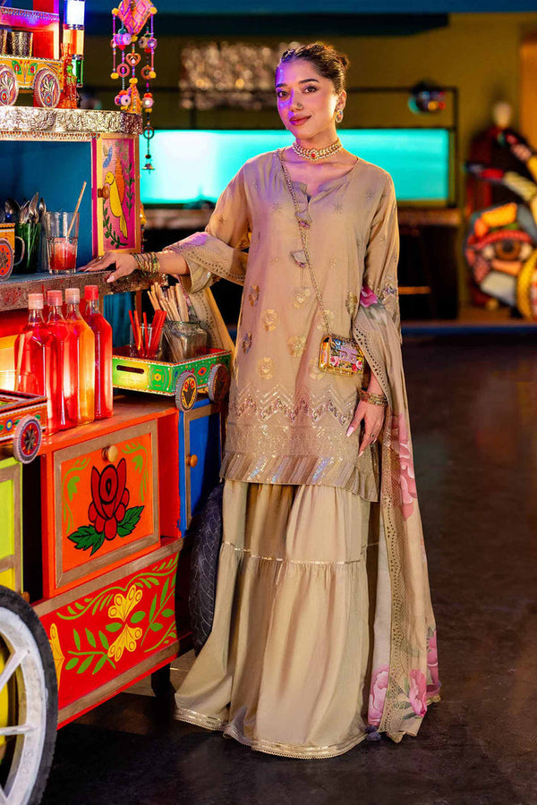 3 Piece - Stitched - Printed Embroidered Suit - KFE25-55