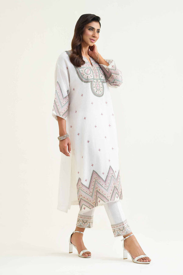 2 Piece - Stitched - Embroidered Suit - KFS25-25