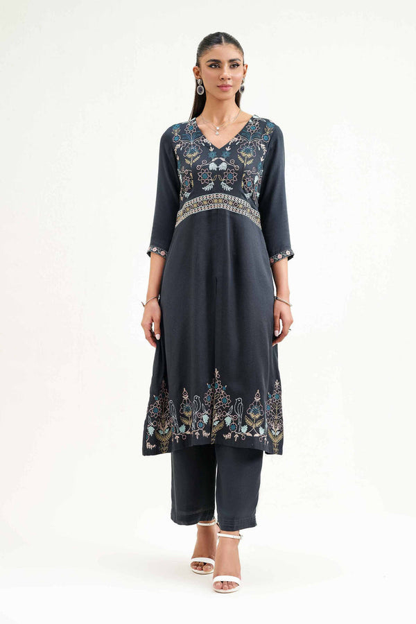 2 Piece - Stitched - Embroidered Suit - KFS25-29