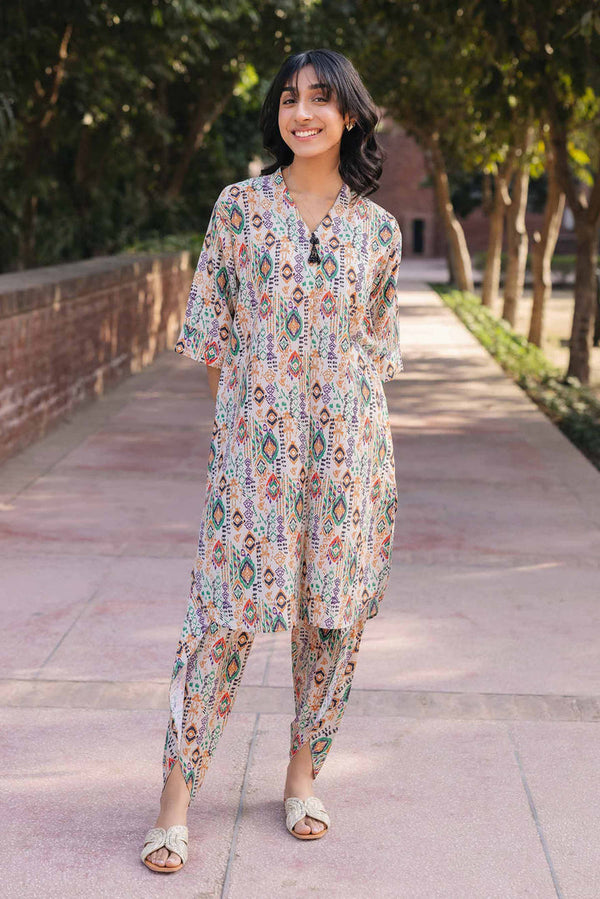 2 Piece - Stitched - Printed Suit - PE25-196
