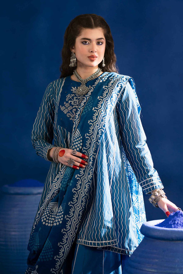 3 Piece - Stitched - Printed Embroidered Suit - PE25-96